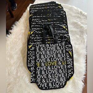 Kendra Scott black white and yellow LOVE reusable shopping bags price is per bag